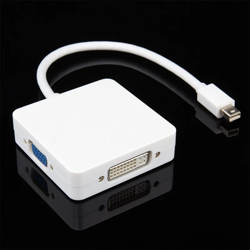 Производитель напрямую продает MINI DP Displayport к VGA + HDMI DVI линии преобразования. |