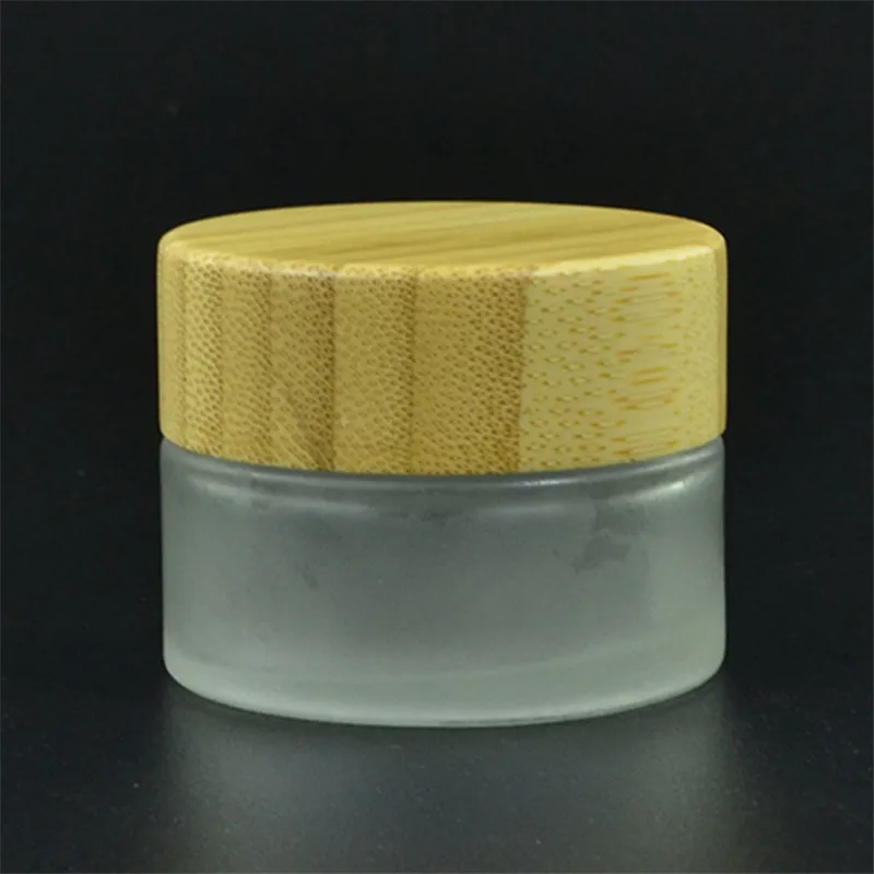 100pcs*50g bamboo cosmetic jars 2018 face cream containers glass jar with cap packaging | Красота и здоровье