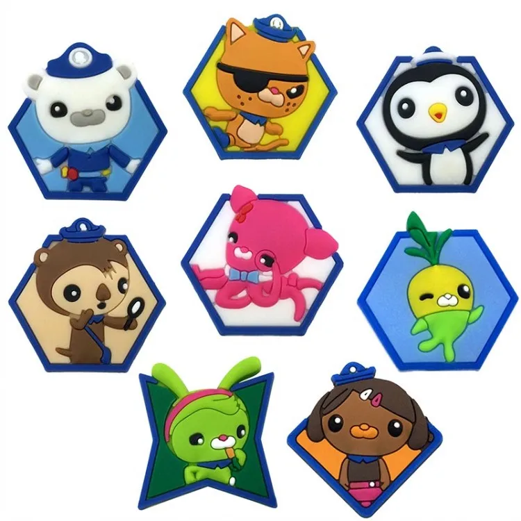 

Free Shipping,40pcs The Octonauts PVC shoe charms shoe accessories shoe decoration for croc jibz kids gift