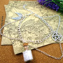 Сериал ТВ Вдохновленный сверхъестественный браслет шарма настоящая баночка соли звезда крылья браслеты с подвесками