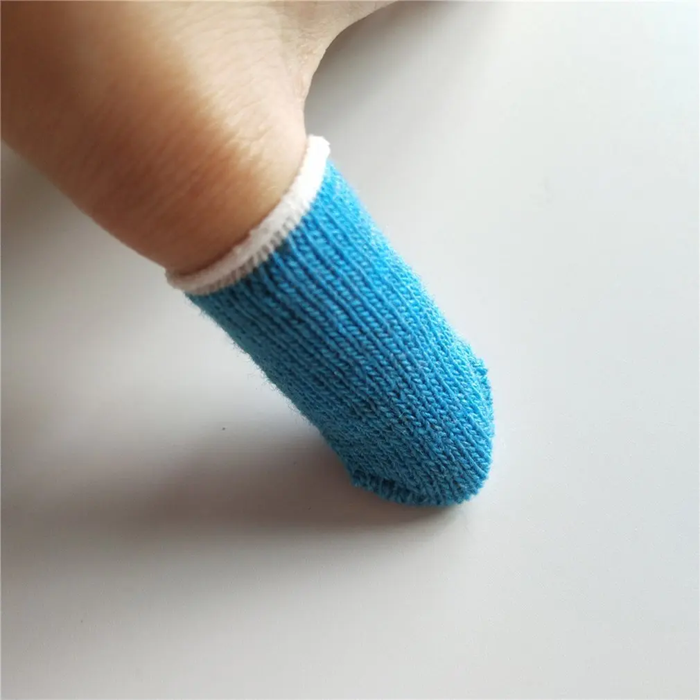 Black Full Touch Screen Game Fingertips Sweat-proof Anti-static Mobile Phone Tablet Finger Sleeve Gloves dropshipping Good Hot - Color: Black