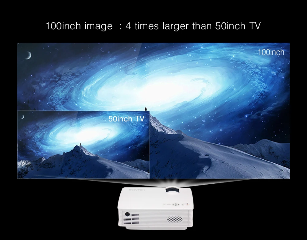 BYINTEK SKY BT140 Мини светодиодный портативный видео HD проектор для домашнего кинотеатра