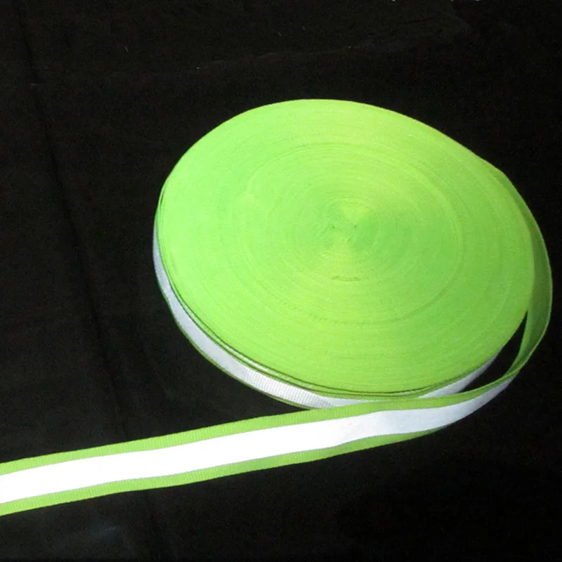 

2cmx5m Lime Green Reflective Fabric Tape Strip Edging Braid Trim Sew On for Clothes Bag Pants Outdoor Products