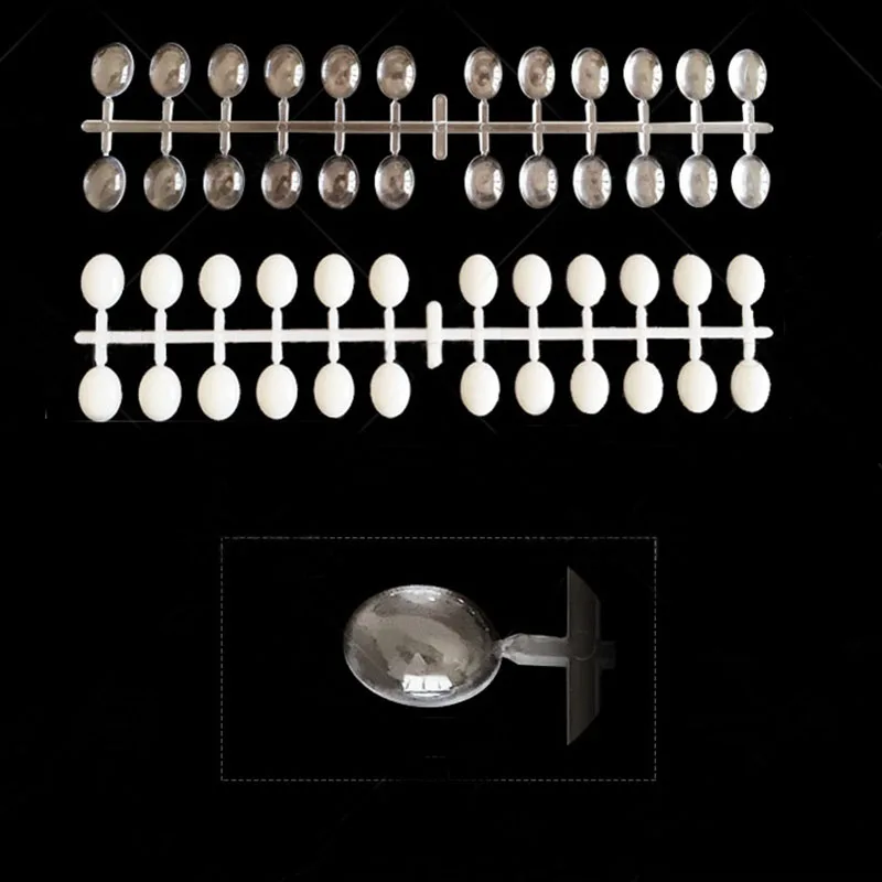 

6pcs/lot(24tips/pc) Nail Art Tips Polish Display Acrylic False Practice Clear White Color Chart Palette DIY 2017 New NP268