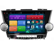 10.2 »Quad Core Android 4.4 Автомобилей Мультимедиа для Highlander 2009 2010 2011 2012 2013 2014 2015 С 16 ГБ Nand Флэш-Памяти Карты
