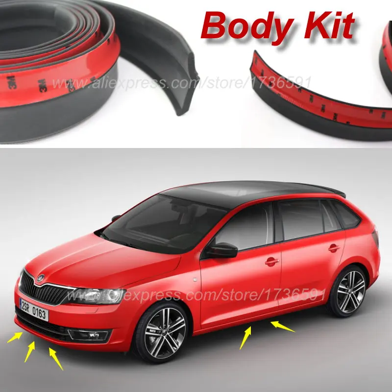 Дефлектор для бампера Skoda Rapid a5 a7 YETI Superb Citigo Fabia Octavia 2 CitiJet MissionL спойлер юбка