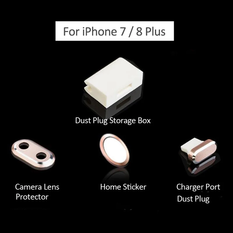 Защитный чехол 4 в 1 для iPhone 7 8 металлический защитный задней камеры наклейка на