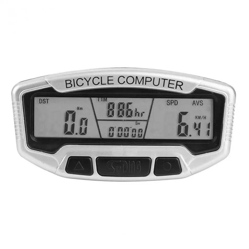 Bicycle Odometer Multifunction Waterproof Wired Bike Computer Intelligent Backlight Big LCD Display Cycling Riding Stopwatch