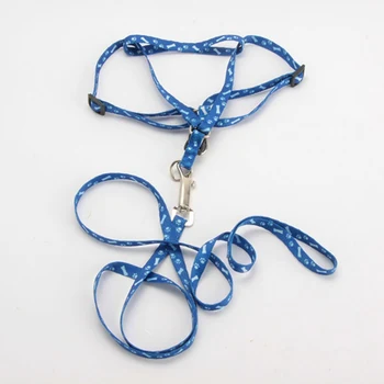 

Printing Pet Dog Collar Harness Leash Soft Walking Harness Lead Colorful and Durable Polyester Rope 100cm Pro
