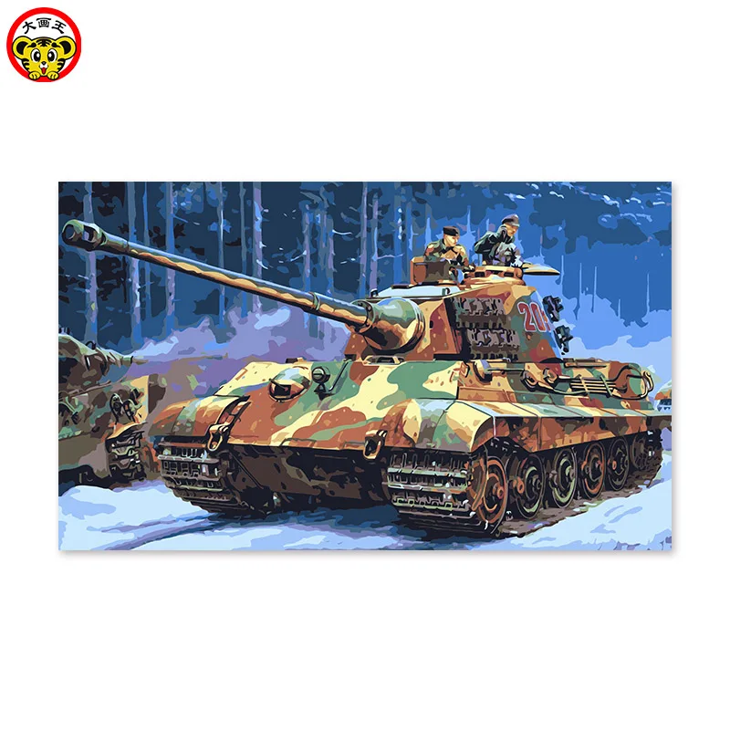 painting by numbers art paint by number Military tanks of World War II