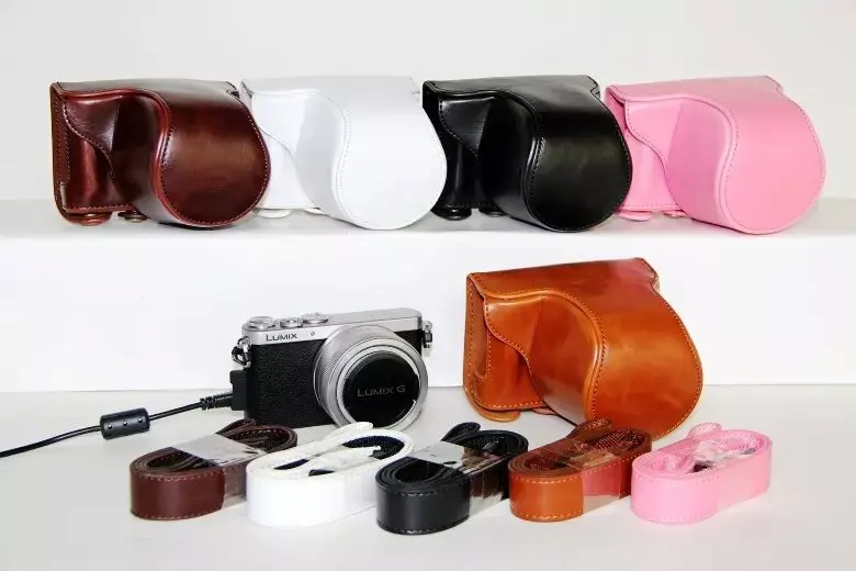 

High Quality Camera Leather Case Bag For Panasonic lumix GM1S GM-1 GM1 GM5 digital camera with 12-23mm lens