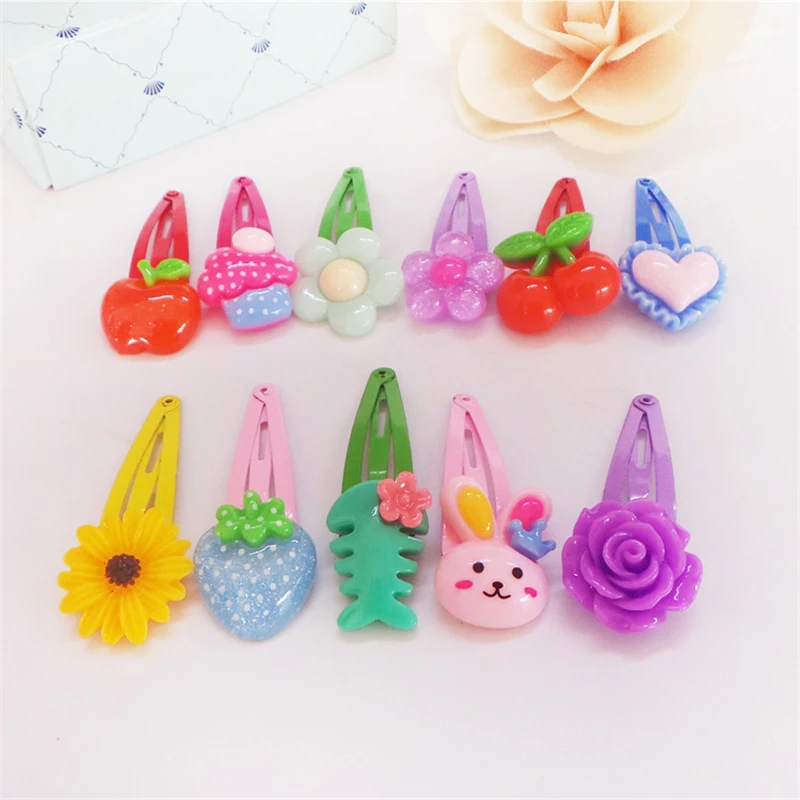 

2Pcs=1Pair Girls Cartoon Cute Hair Pins Barrettes Baby Children Lovely Colorful Hair Clip Hair Accessories Baby Best Gift D0248