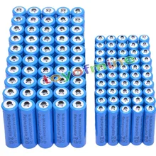 50x AA+ 50x AAA 1,2 V 1800mAh 3000mAh NiMH синий аккумулятор