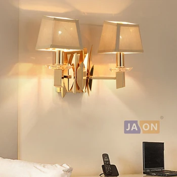 

led e14 Postmodern Iron Crystal Fabric Designer LED Lamp LED Light Wall lamp Wall Light Wall Sconce For Foyer Bedroom