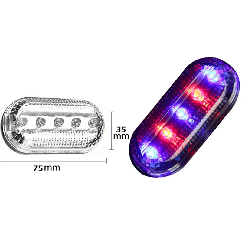 Велосипедный стробоскопический светильник s водонепроницаемый задний светильник Предупреждение светодиодный светильник плечевой зажим красный и синий стробоскоп плечевой светильник s