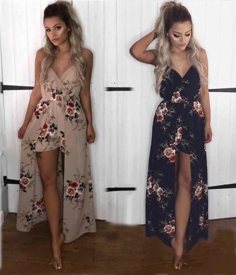 أنيقة ارتداءها النساء بذلة رومبير مثير عارية الذراعين زهرة طباعة Combishort فام Playsuit الصيف وزرة يوتار أنيقة ارتداءها النساء بذلة رومبير مثير عارية الذراعين زهرة طباعة Combishort فام Playsuit الصيف وزرة يوتار
