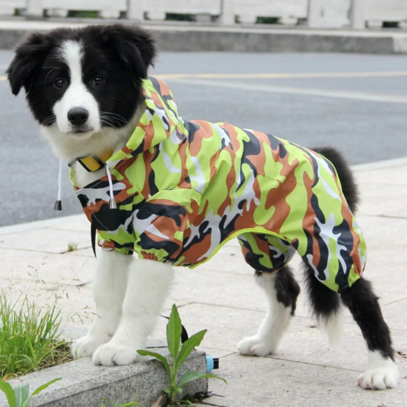 

Camouflage Small Medium Large Large Dog Raincoat Waterproof Pet Jumpsuit Clothes Apparel Clothing for Teddy Poodle Chihuahua