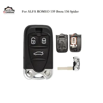 

3 Button Remote Control Housing Car Key Shell for ALFA ROMEO 159 Brera 156 Spider Smart Key With battery clip and blade