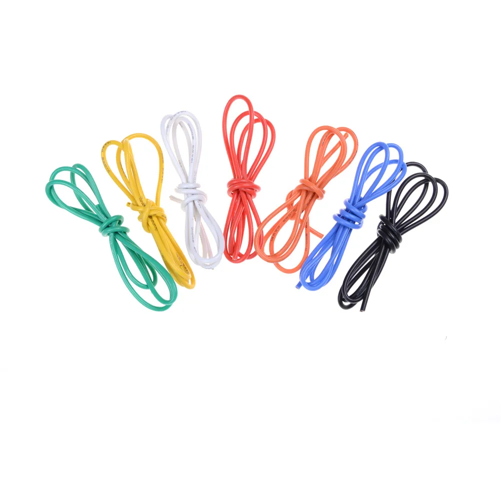 

1M High Quality Gauge 14 AWG Silicone Rubber Wire Cable Flexible 7 Colors