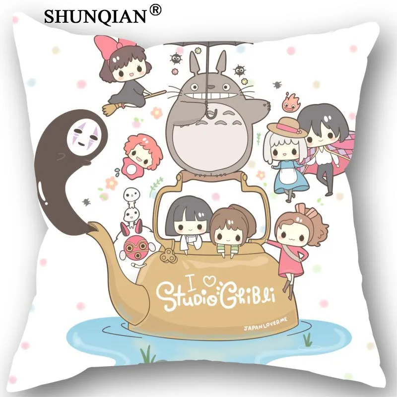 

New Nice Totoro Anime Pillowcase Wedding Decorative Pillow Case Customize Gift For Pillow Cover 18-3-15
