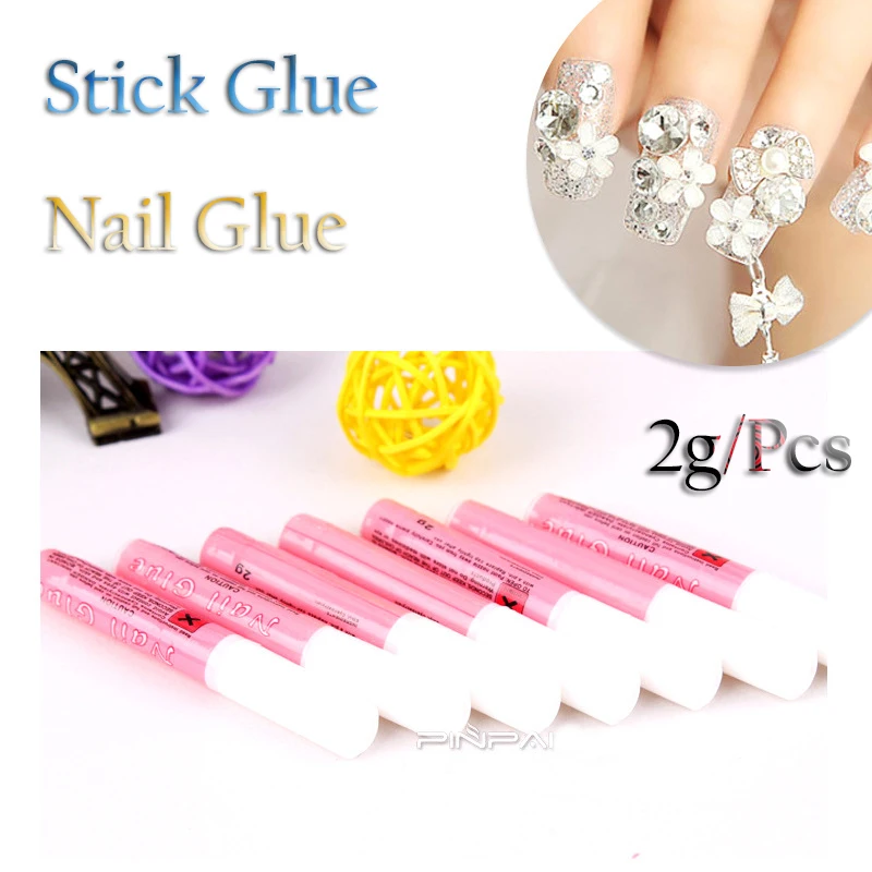 5pcs X 2g Diy Nail Glue Art Tips Sticker Professional Acrylic Fast Dry