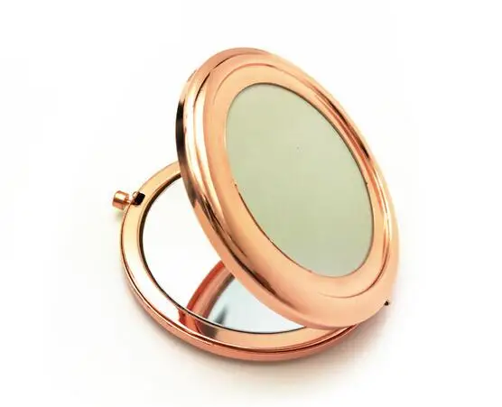 

Mini portable double sides Makeup Mirror Pocket Mirror Compact Folded Portable Small Round Hand Mirror Makeup Vanity Metal