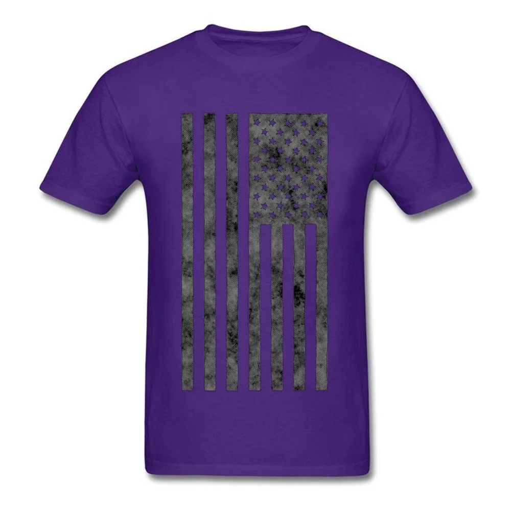 Grunge Style American Flag Birthday April FOOL DAY 100% Cotton O-Neck Men Tops & Tees Tops Tees Cheap Short Sleeve T-shirts Grunge Style American Flag purple