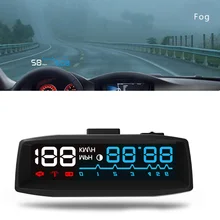2018 4F Car OBD2 II Manual Switch HUD KM h MPH Overspeed Warning Windshield Projector Alarm