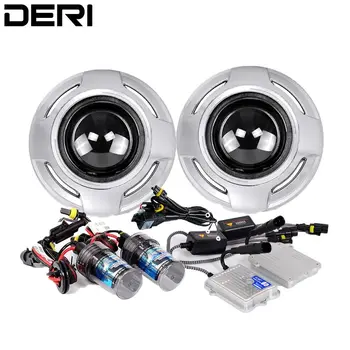 

2.5 inch HID Bi xenon Projector Lens Kit 55W AC Fast Start Ballast H1 Xenon Lamp 4300K 6000K 8000K Full Refit Brand Styling Lens