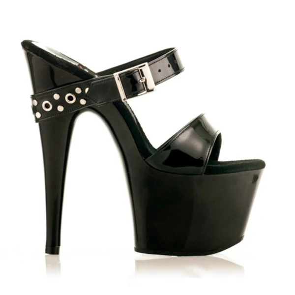 Summer slippers, contracted joker small fine with high heels, 17 cm runway shoes is sexy Dance Shoes