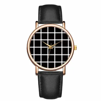 

2018 New Design Small Square Black Watch Face Wrist Watches Unisex Relojes Montre Homme Men's Analog Quartz Clock