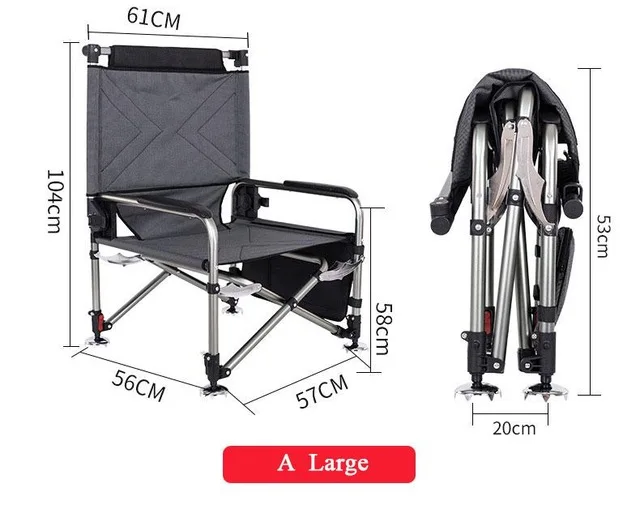 Легкий Европейский рыболовный стул вес нетто 2,6 кг смелый алюминиевый трубчатый подшипник 150 кг должен быть разнообразный рельеф - Цвет: A large