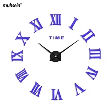 2017 mushein Roman Mirror 3D real big promotion home decor large Arrival Quartz Clocks fashion modern