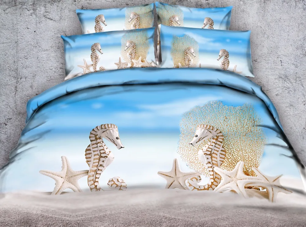 3d Printed Starfish Ocean Beach Comforter Bedding Sets Single Twin