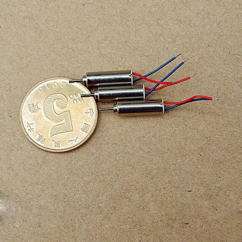 1 шт. 0412 микро безъядерные мотор 3 7 V 53000 об/мин (4*12 мм полые чашки моторы высокого
