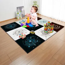 Ковры для детской комнаты в скандинавском стиле, мягкие коврики для игр, пазлы, Обучающие цифры, мягкие фланелевые Коврики для пола