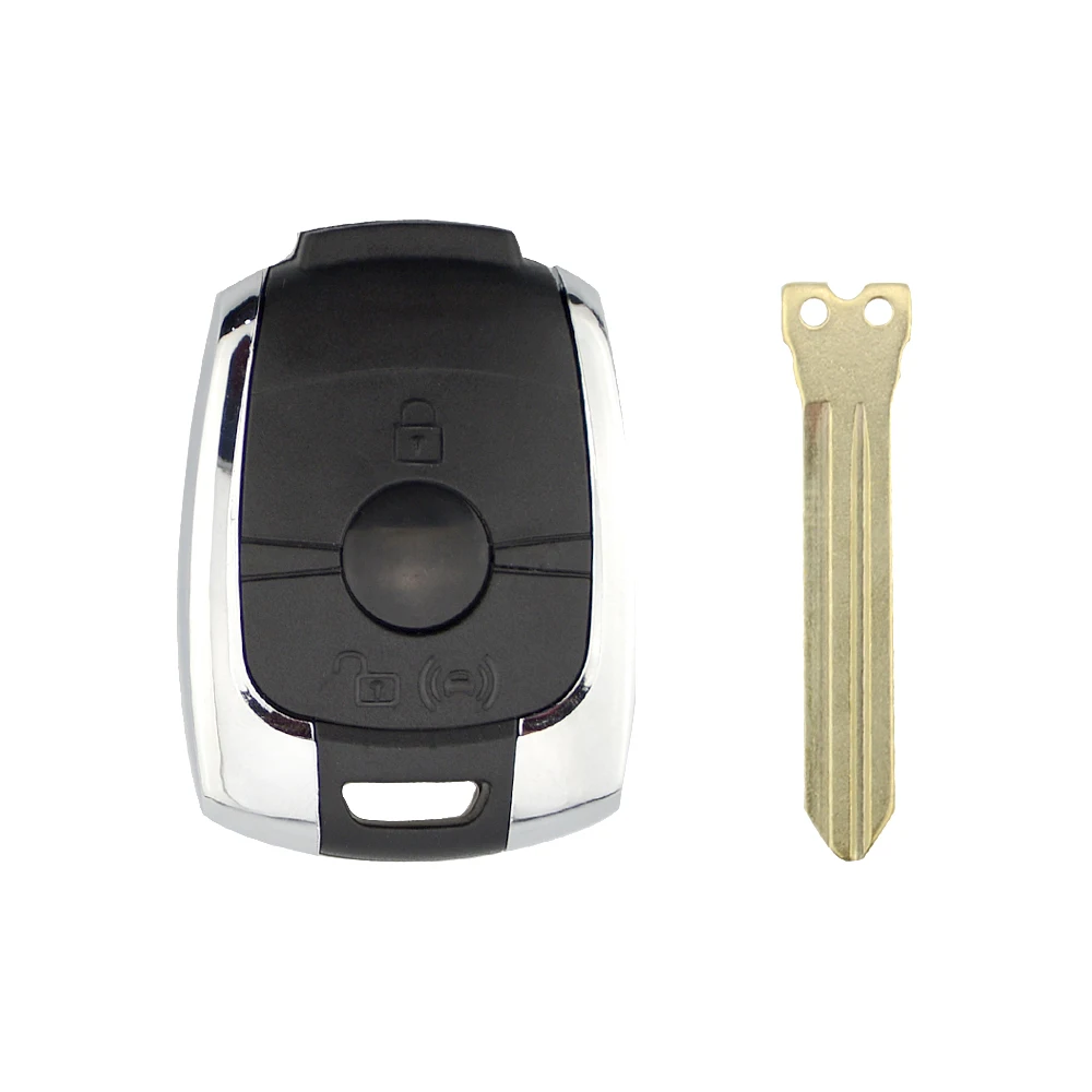 

RIOOAK 2 Buttons Replacement Remote Key Shell Case Fob For SsangYong Actyon/Kyron/Rexton/Korando With Uncut Blade