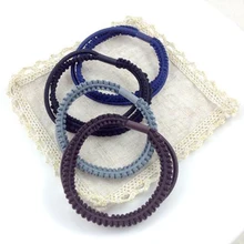 New Arrivals 5Pcs/Pack Mixed Color High Elastic Solid Wave Hair Band Rubber Bands Hair Accessories Headwear Women Girls Gifts