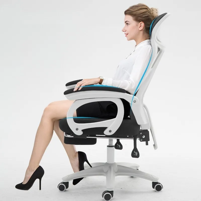 

More Ledu Computer Household To Work In An Office Ergonomic Netting Swivel Footrest Boss Staff Member gaming Chair