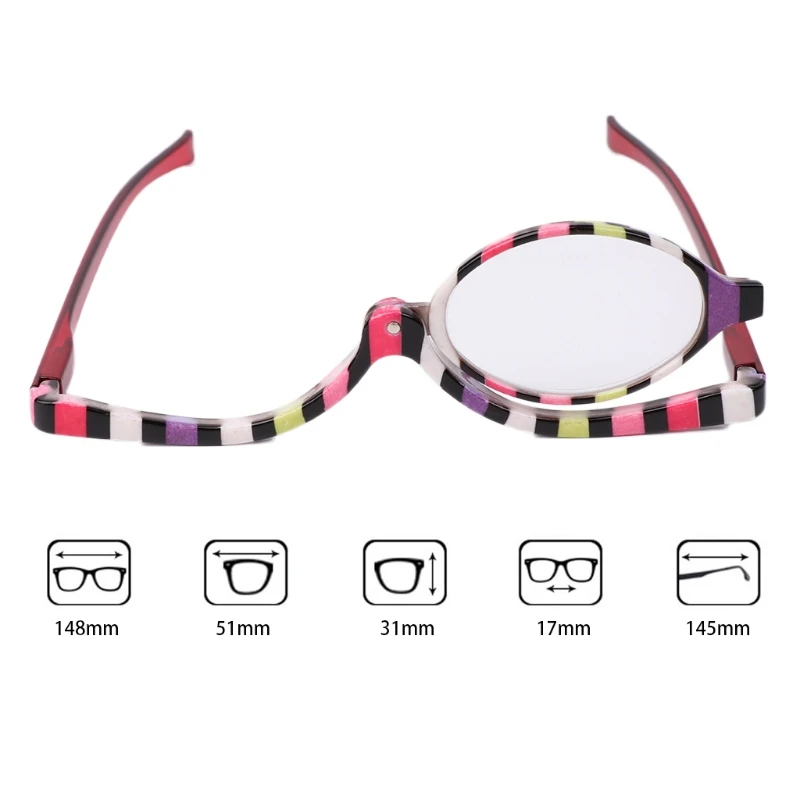 Gafas de lectura de maquillaje plegables para mujer gafas de aumento delgadas de moda + 1,5 a + 4,0 Gafas de lectura de maquillaje plegables para mujer gafas de aumento delgadas de moda + 1,5 a + 4,0