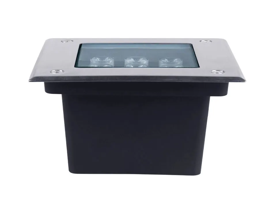 Preço de Fábrica por Atacado Subterrâneas para a Fonte do Pátio Quadrado Paisagem Luminárias Levou Luz Caminho Subterrâneo 12w 10 pátio Quadrado Levou Luz Caminho Subterrâneo