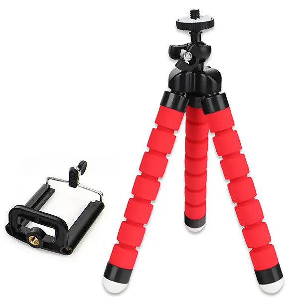 

Universal Phone holder flexible tripod, camera stand red octopus for iphone mobile picture photo taking sport accessories