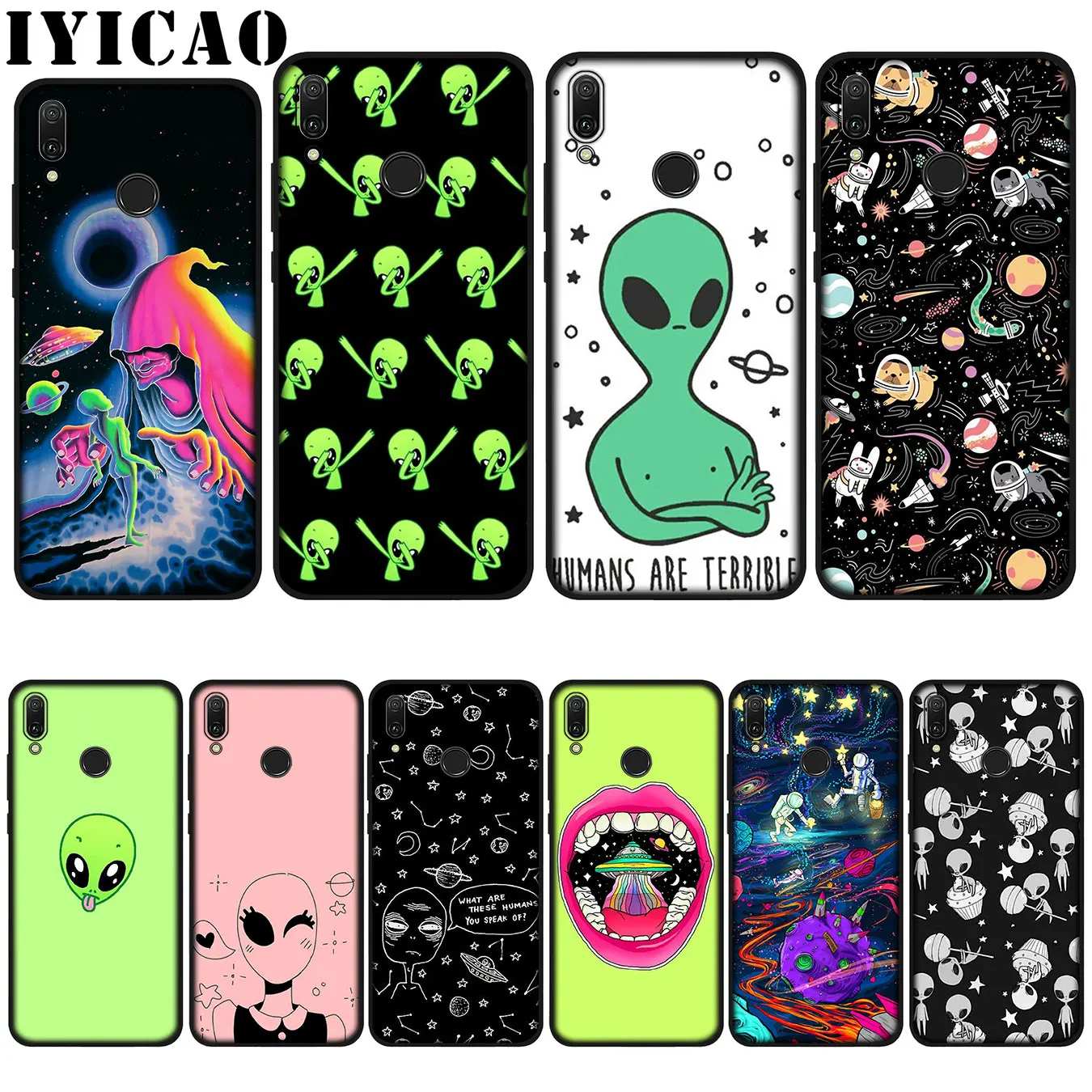 Iyicao чужой считаем НЛО мягкий чехол для huawei P20 Pro P10 P8 P9 P30 Lite Mini 2017 P Smart 2019 крышка |