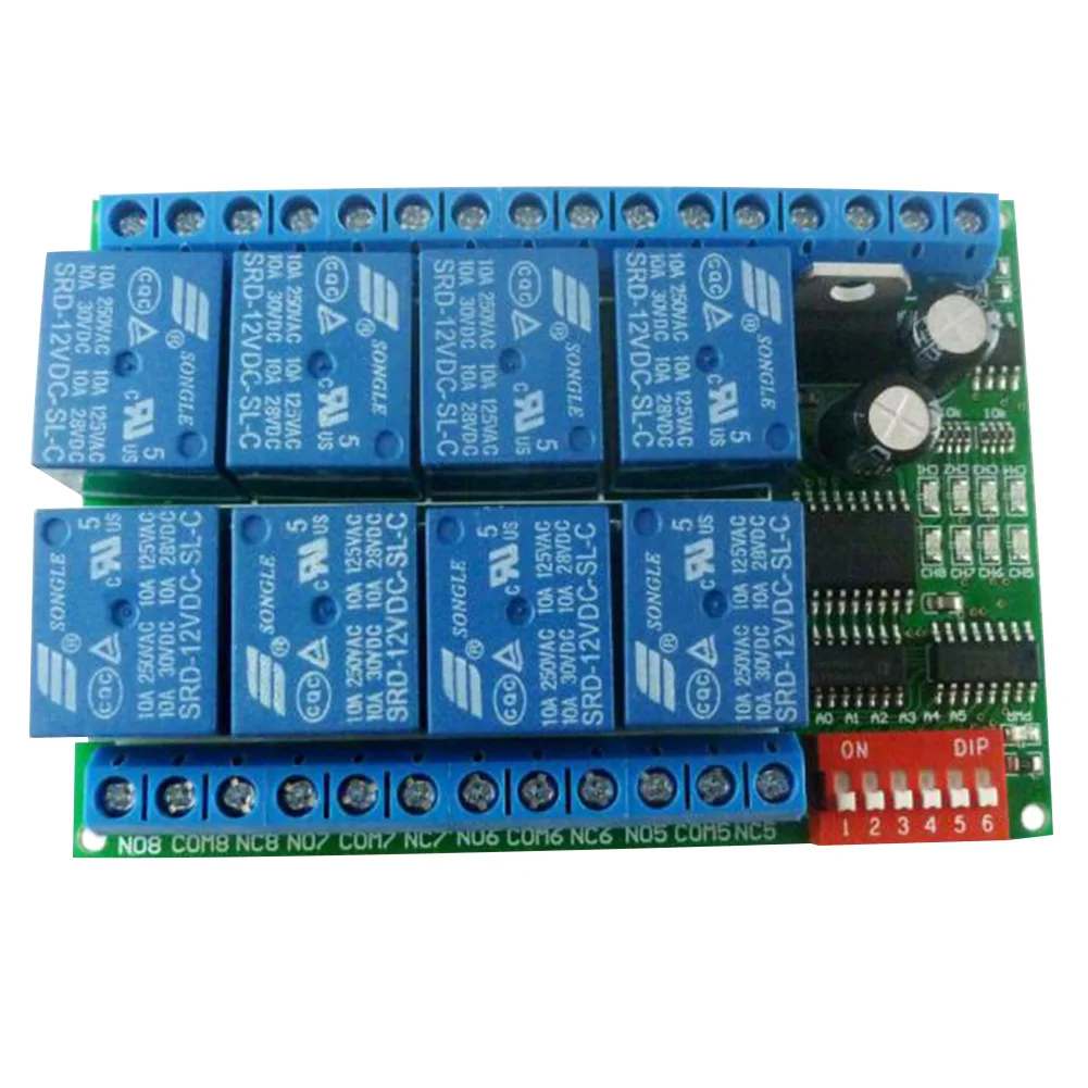 

Assortment RS485 Control Relay Module Switch Circuit Electrical Multifunction 8 Channel Command Professional Board DC 12V