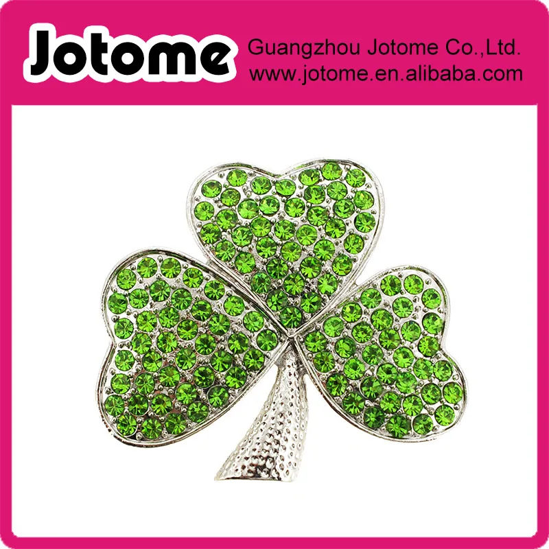 Verde do Pino do Trevo para o Dia de st Broche Patrick Polegadas 1.75x1.625 2 Cheap Broches