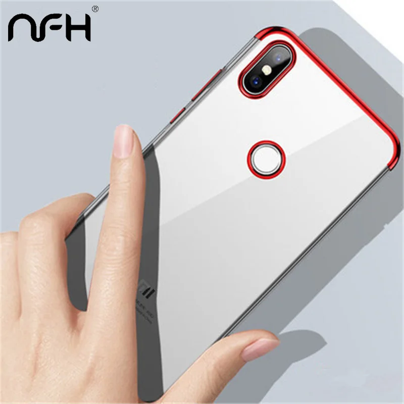

NFH Xiaomi Mi8 Case Cover Flexible Colorful Plating TPU Transparent Cover Case on it for Xiaomi Mi8 M8 Mi 8 SE