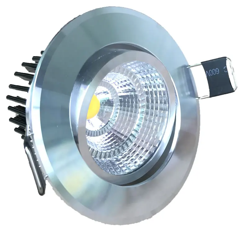 

Silver shell Led Downlight Dimmable 7w Led Recessed Ceiling Spot Light Lamp AC110V 220V OR 12V indoor Led Down Light for home