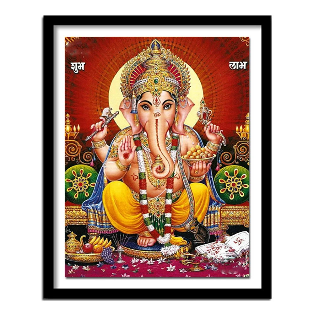 

5D Diamond Embroidery Diamond Hinduism Ganesh Picture 3D Diy Diamond Painting Needlework Canvas Home Decoration