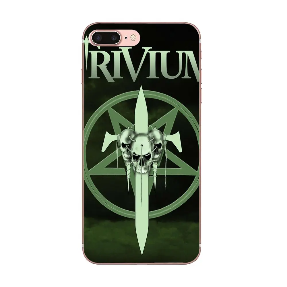 Металлический чехол для телефона с рисунком рок группы Trivium Apple iPhone 4 4S 5 5C 5S SE 6 6S 7 8