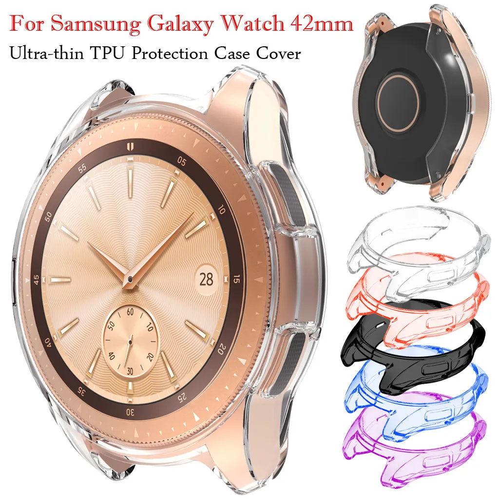 

SmartWatch Smart watch Strap Smartband mi band Ultra-thin Soft TPU Protection Silicone Case Cover For Samsung Galaxy Watch 42mm